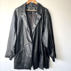Torrid Faux Leather Black Blazer Jacket, 6X